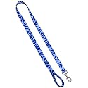 Deluxe Dog Leash - Patterned Heavy Duty Pet Leashes, Made in the USA - 3/4 Inches x 4 Feet, Zebra Blue