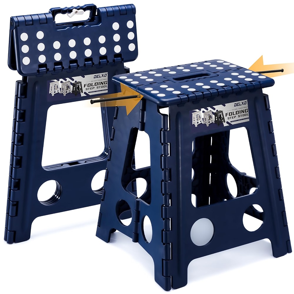 Delxo 16 Inch Folding Step Stool,Foldable Stool for Adults,Portable ...