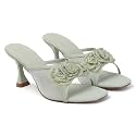DELY BELY Womens Floral Embellished Heels 