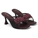 DELY BELY Womens Floral Embellished Heels 