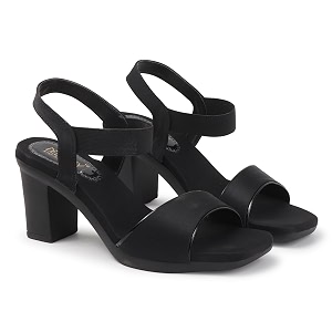 DELY BELY Womens Stylish Black Block Heel
