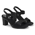 DELY BELY Womens Stylish Black Block Heel