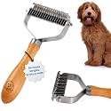 Dematting Comb for Dogs, Undercoat Rake Grooming Tool For Matted Pet Hair