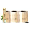 Natural Clean Bamboo Toothbrush for Adults (Pack of 20) | Natural &amp; Eco Friendly Manual Toothbrush | Ultra Soft Bristles with Activated Charcoal | Gentle on Sensitive Gum Care