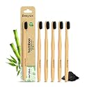 Natural Clean Bamboo Toothbrush for Adults (Pack of 5) | Natural &amp; Eco Friendly Manual Toothbrush | Ultra Soft Bristles with Activated Charcoal | Gentle on Sensitive Gum Care