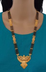 dency designer mangalsutra and tanmaniya gold chain daily wear jewellery copper alloy metal mangalsutra