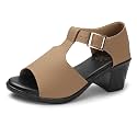 Denill Fancy amp Comfortable Brown Heel Sandal