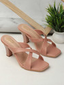 Denill Women Heels Sandal (Pink, 4)