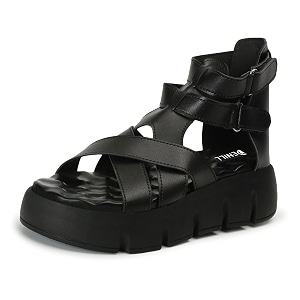 Denill Women Synthetic Leather Strap Platform Sandals