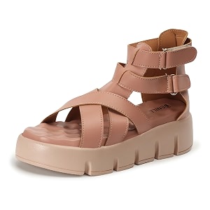 Denill Women Synthetic Leather Strap Platform Sandals