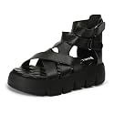 Denill Women Synthetic Leather Strap Platform Sandals