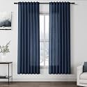 Denim Blue Linen Curtains 72 Inch Length