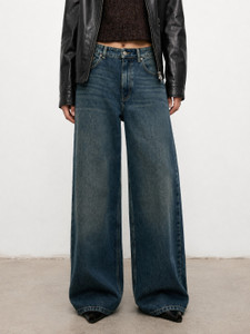 DENIM LOOK Baggy Fit Women Blue Jeans