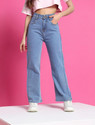 DENIM LOOK Flared Women Light Blue Jeans