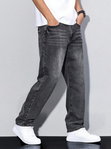 DENIM LOOK Loose Fit Men Dark Grey