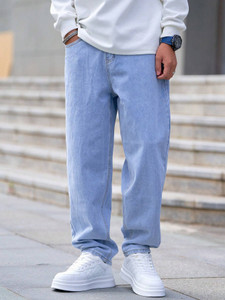 DENIM LOOK Loose Fit Men Light Blue