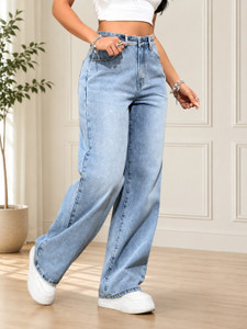 DENIM LOOK Loose Fit Women Light Blue