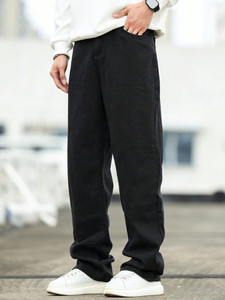 DENIM LOOK Straight Fit Men Black Jeans