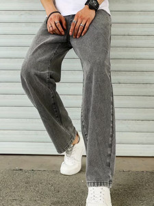 DENIM4MEN Straight Fit Men Grey Jeans