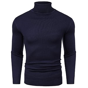 DENIMHOLIC Cotton Turltle Neck Sweater for Man