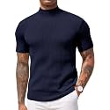 DENIMHOLIC Mens Cotton High Neck T Shirt