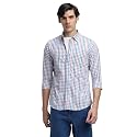 Dennis Lingo Men's Cotton Checke Slim Fit Shirt
