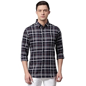 Dennis Lingo Checkered Slim Fit Casual Shirt