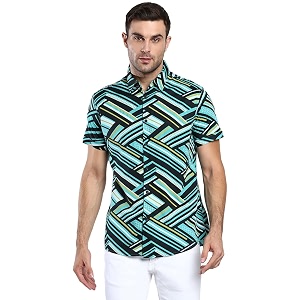Dennis Lingo Mens Abstract Print Slim Fit