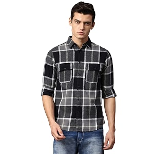 Dennis Lingo Mens Black Slim Fit Cotton