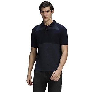Dennis Lingo Mens Black Cotton Polo Neck