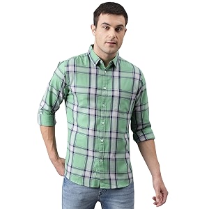 Dennis Lingo Mens Checkered Slim Fit Cotton