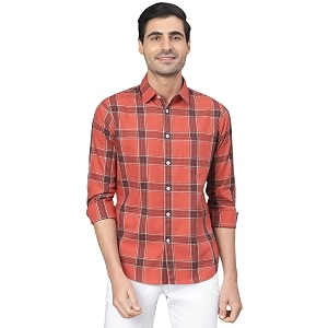 Dennis Lingo Mens Checkered Slim Fit Cotton