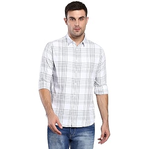 Dennis Lingo Mens Checkered Slim Fit Cotton