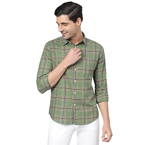 Dennis Lingo Mens Checkered Slim Fit Cotton