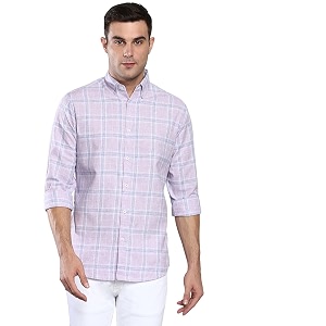 Dennis Lingo Mens Checkered Slim Fit Cotton
