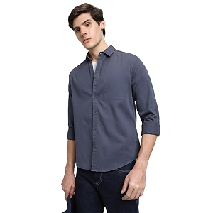 dennis lingo men39s cotton casual shirt long sleeve regular fit spread collar