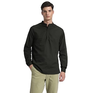 Dennis Lingo Mens Cotton Solid Slim Fit