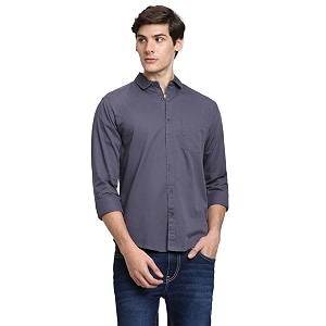 dennis lingo men39s cotton casual shirt long sleeve regular fit spread collar