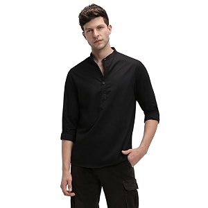 Dennis Lingo Mens Cotton Solid Slim Fit