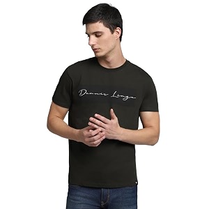 Dennis Lingo Mens Cotton Graphic Print Crew