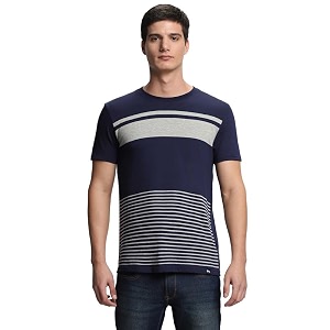 Dennis Lingo Mens Cotton Solid Round Neck