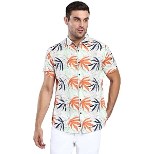 Dennis Lingo Mens Floral Slim Fit Rayon