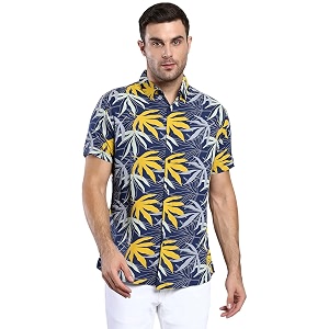 Dennis Lingo Mens Floral Slim Fit Rayon