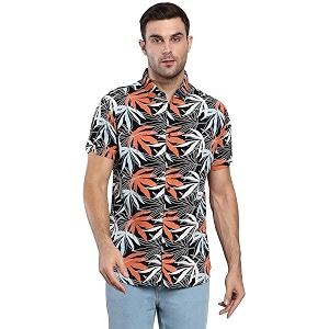 Dennis Lingo Mens Floral Slim Fit Rayon