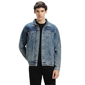 DENNIS LINGO Mens Indigo Washed Cotton Denim