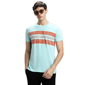 Dennis Lingo Mens Light Blue Cotton Crew
