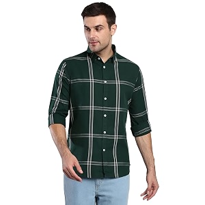 Dennis Lingo Mens Plaid Blue Slim Fit