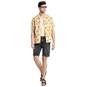 Dennis Lingo Men39s Rayon White Printed Relaxed
