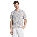 Dennis Lingo Men39s Rayon White Printed Relaxed