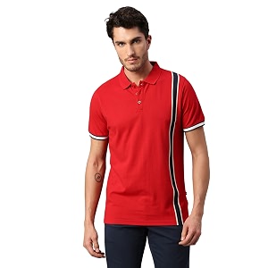 Dennis Lingo Mens Slim Fit Burgundy Polo